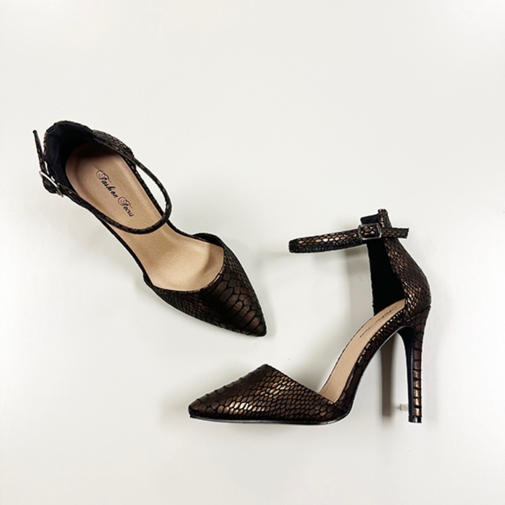 Dressy Heels from Fashion Focus - S004 Gold